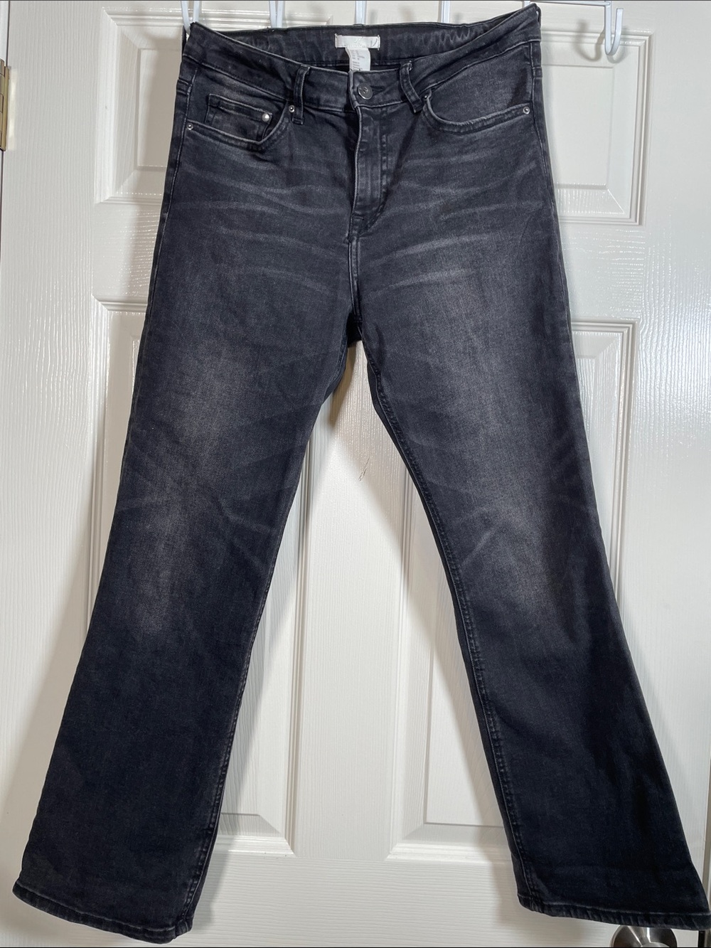 H&M Black Cropped Bootcut Jeans